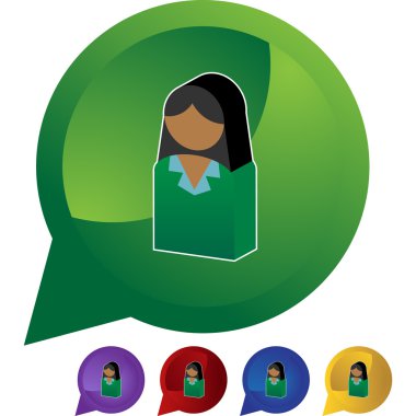 İş kadın web simgesi