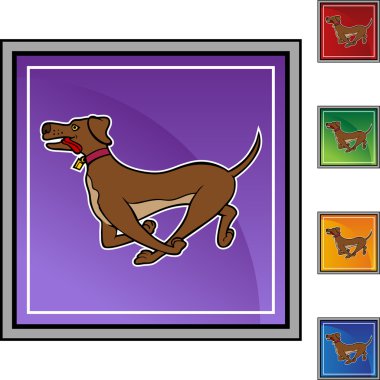 Çalışan köpek web simgesi