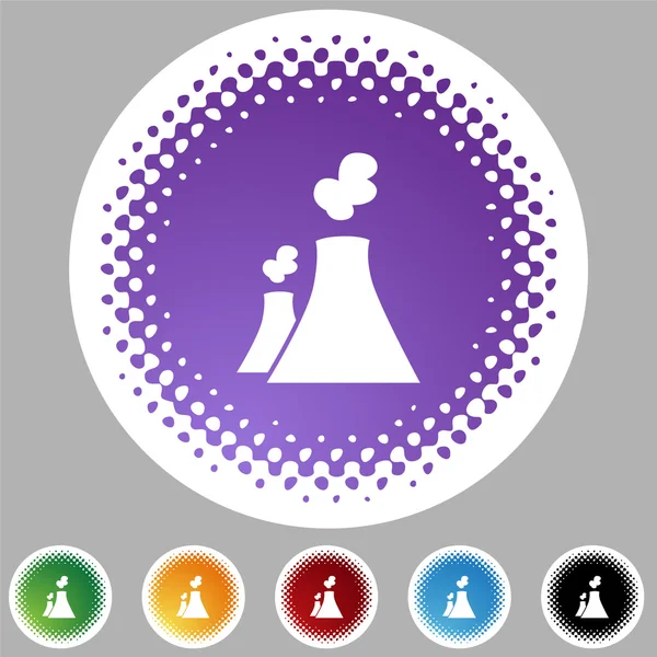 Nucleaire powerplant pictogram — Stockvector