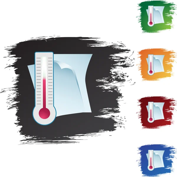Temperatura Documento ícone web —  Vetores de Stock