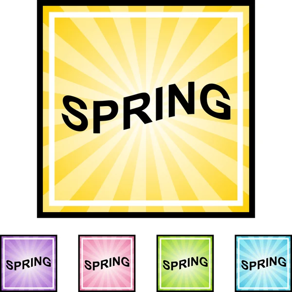 Bouton web printemps — Image vectorielle