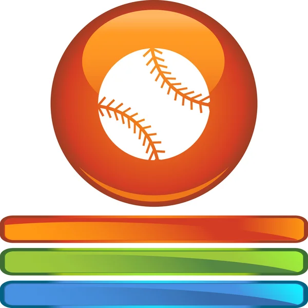 Baseball Jeu de boutons Web — Image vectorielle