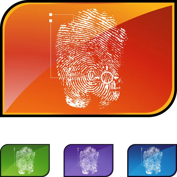 Thumbprint web icon — Stock Vector