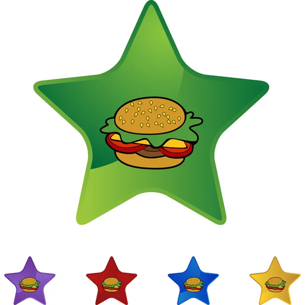 ハンバーガー web ボタン — ストックベクタ