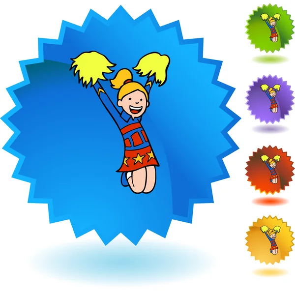 Bouton web Cheerleader — Image vectorielle