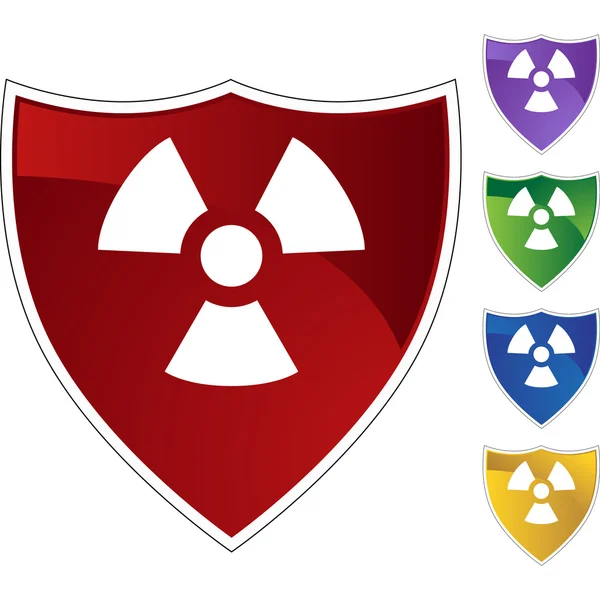 Radioactive Warning  web icon — Stock Vector