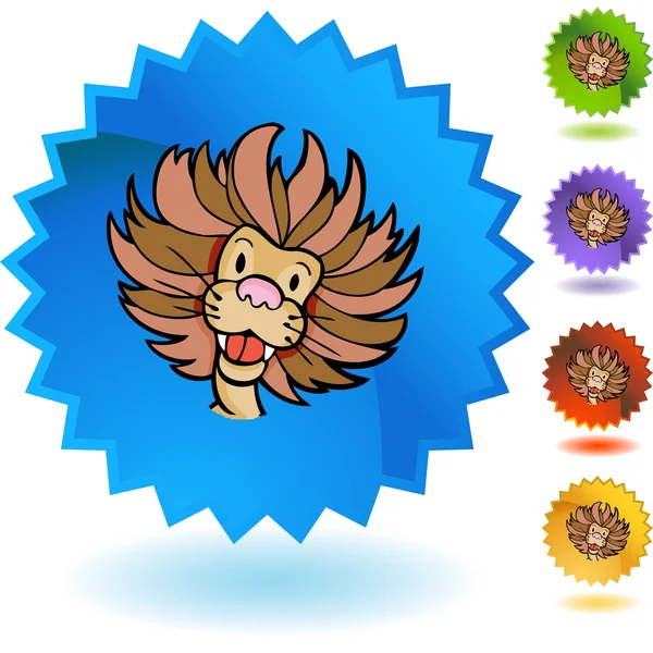 Icône web lion — Image vectorielle