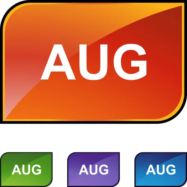 August web button — Stock Vector