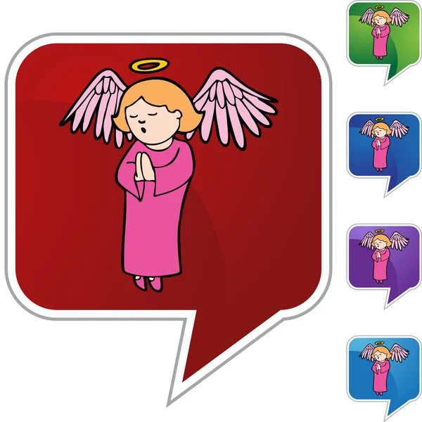 Praying Girl Angel — Stock Vector