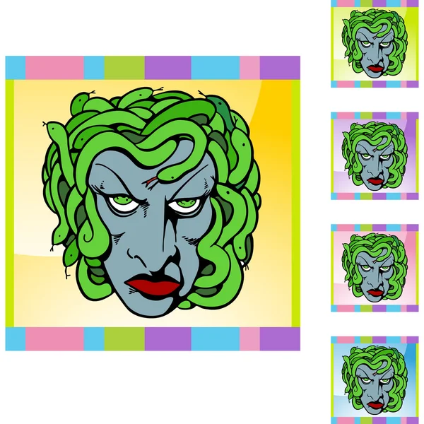 Bouton web Medusa — Image vectorielle