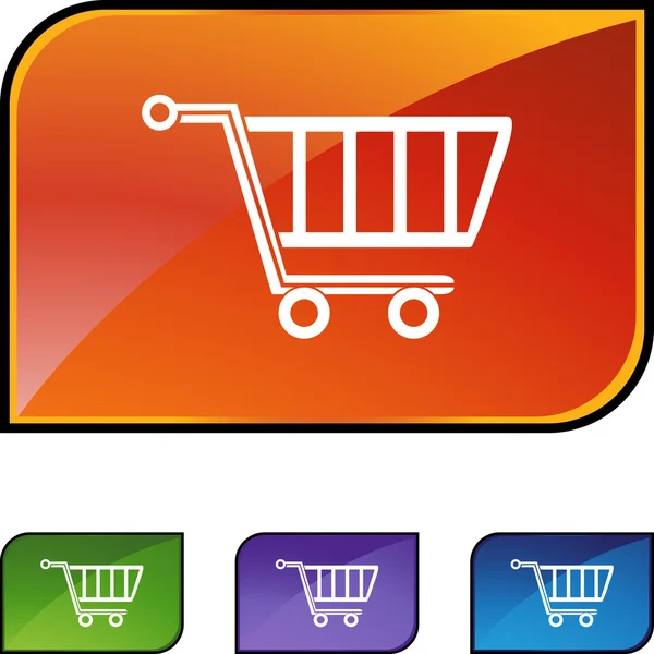 Shopping Cart web button — Stock Vector