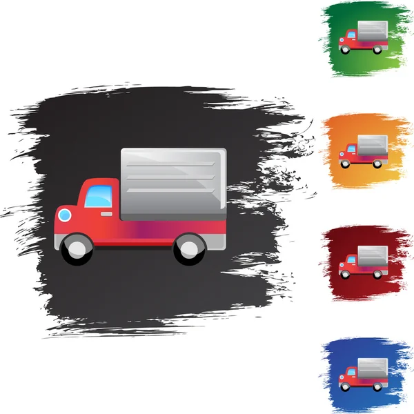 Εικονίδιο web φορτηγό παράδοσης — Διανυσματικό Αρχείο