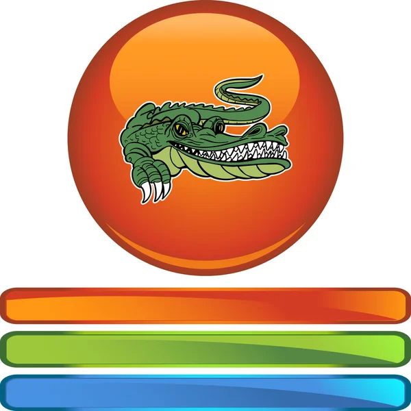 Icono web cocodrilo — Vector de stock