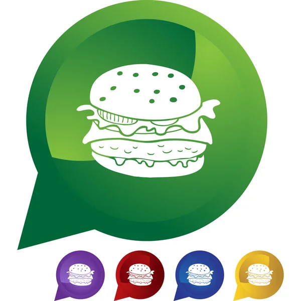 Burger pókháló ikon — Stock Vector