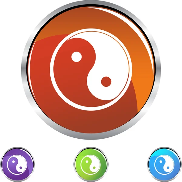 Yin Yang web pictogram — Stockvector