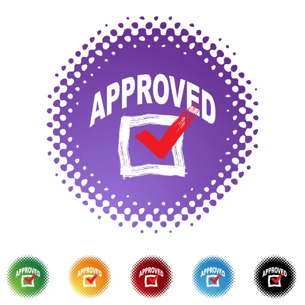 Approved web icon — Stock Vector