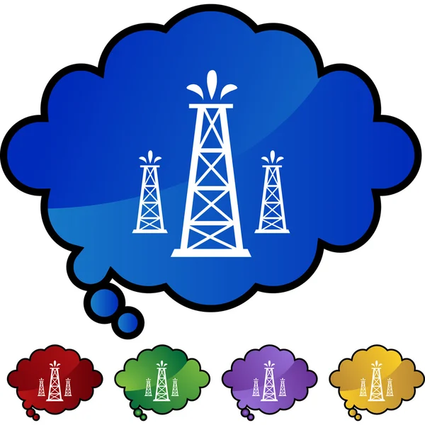 Web-кнопка нефтяной скважины — стоковый вектор