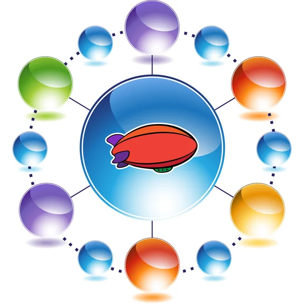 Keşif balonu web simgesi — Stok Vektör