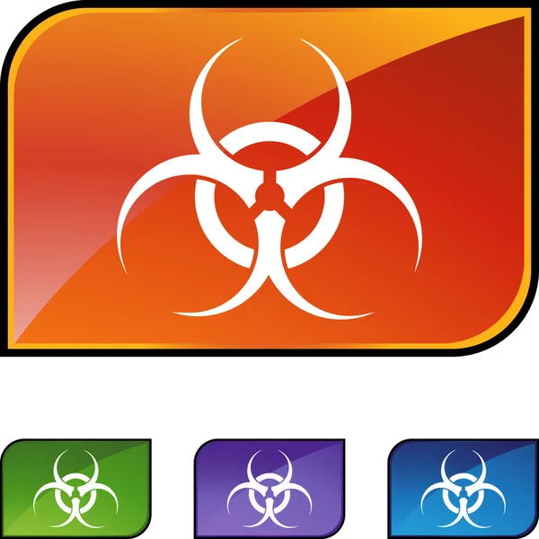 Biohazard-web ikon — Stock Vector