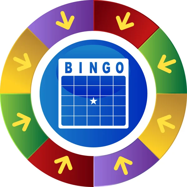 Pulsante web della carta Bingo — Vettoriale Stock