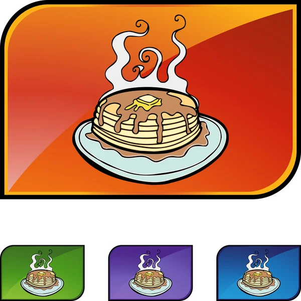 Pancake web button — Stock Vector