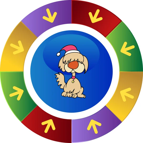 Kerstmis hond web pictogram — Stockvector