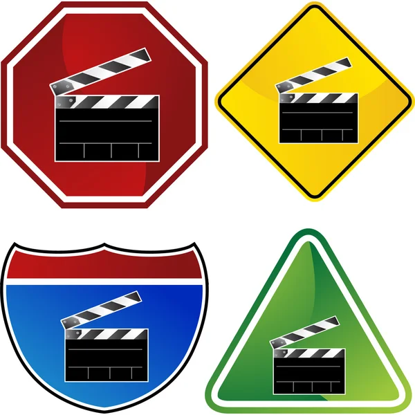 Film Clapboard bouton web — Image vectorielle