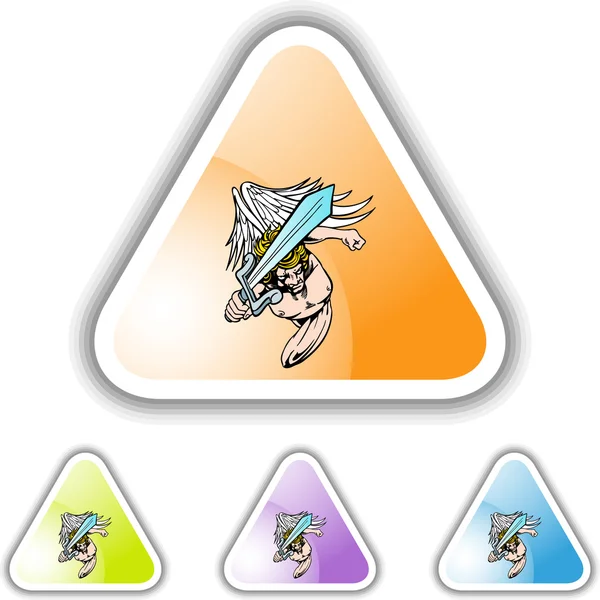 Warrior Angel web pictogram — Stockvector