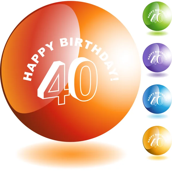 Happy Birthday Forty — Stock Vector