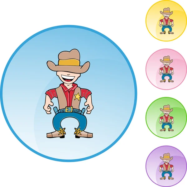 Cowboy web icon — Stock Vector