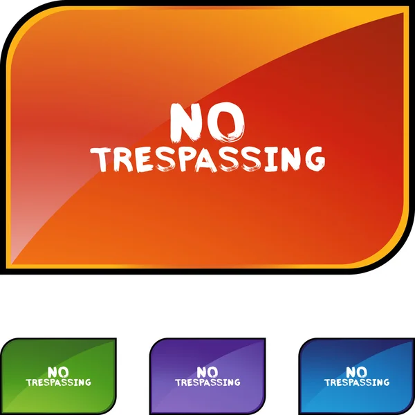 No Trespassing colorful icons — Stock Vector