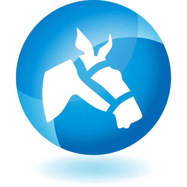 Race horse pictogram — Stockvector