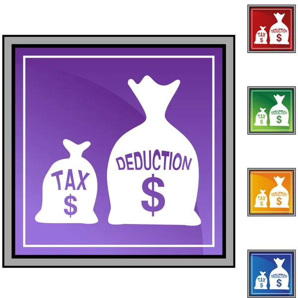 Tax Deduction web icon — Stock Vector