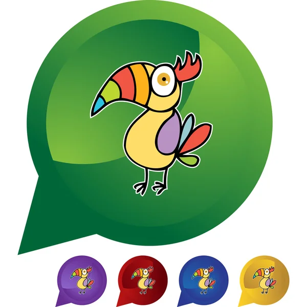 Toucan bouton web — Image vectorielle