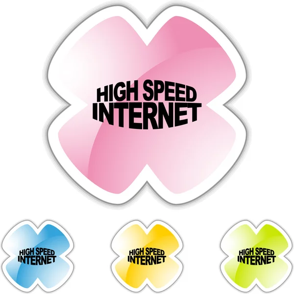 High Speed Internet sign — Stock Vector