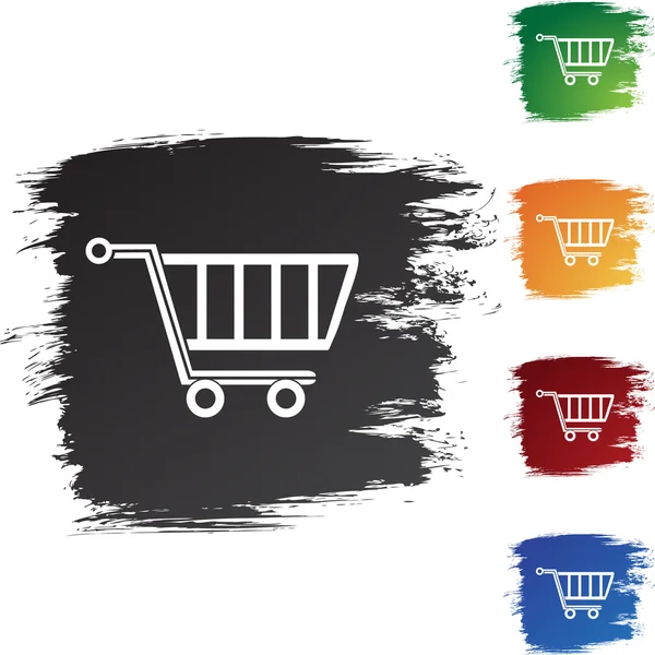 Shopping cart webben knappen — Stock vektor