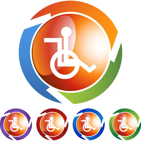 Wheelchair web icon — Stock Vector