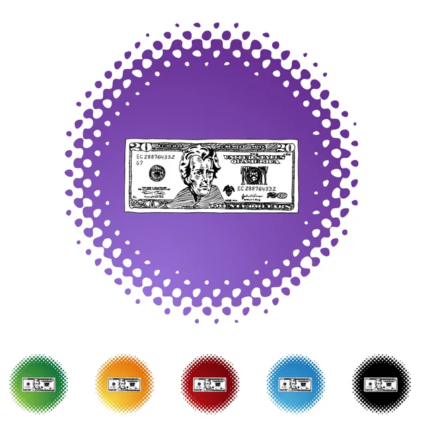 Twenty Dollar Bill — Stock Vector