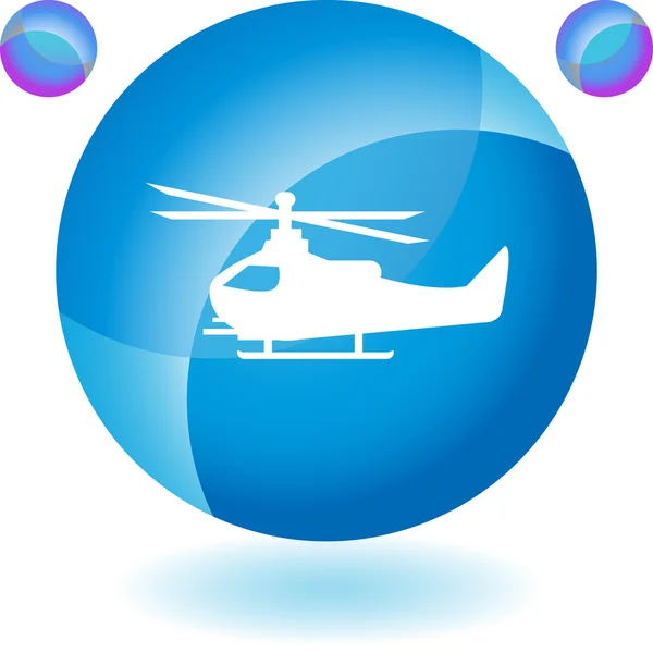 Вертоліт web кнопки — стоковий вектор