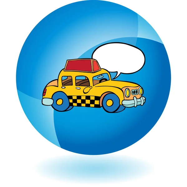 Icono Taxi amarillo — Vector de stock