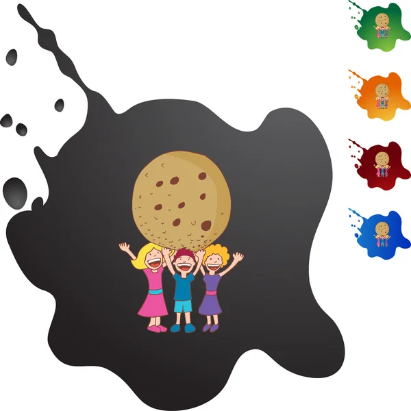 Icona gigante del sito Cookie — Vettoriale Stock