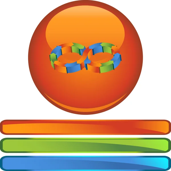 Isometrische Infinity pijl — Stockvector