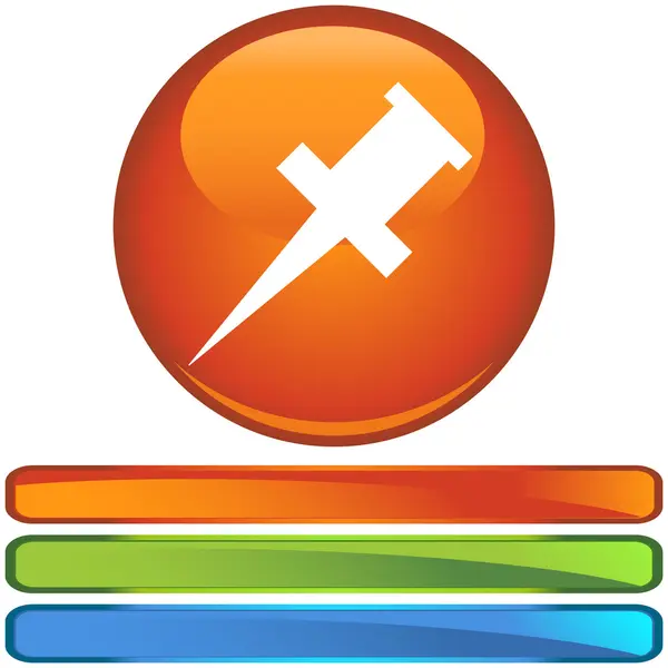 Punaise web pictogram — Stockvector