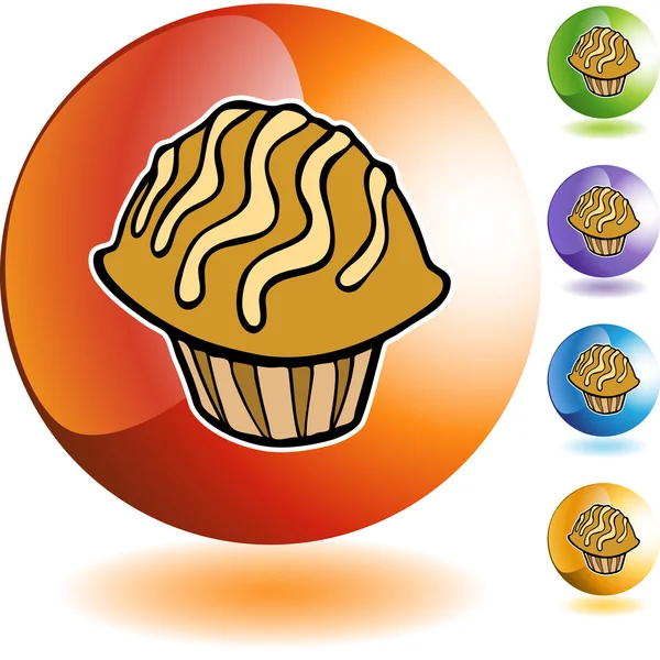 Icône web muffin — Image vectorielle