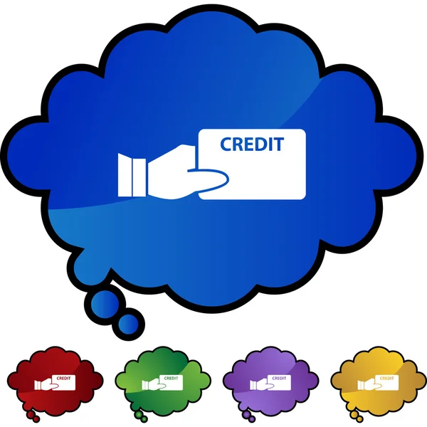 Botão web do cartão de crédito — Vetor de Stock