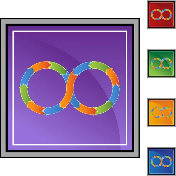 Flecha infinita isométrica — Archivo Imágenes Vectoriales