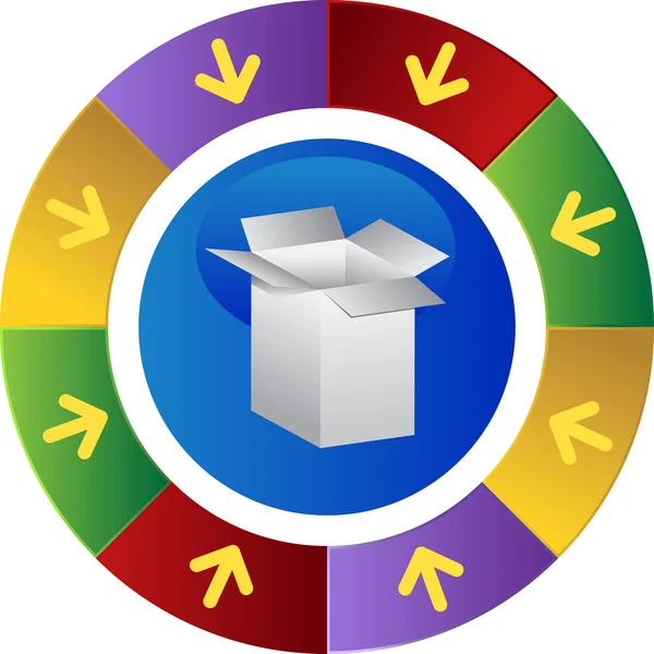 Shipping Box web icon — Stock Vector