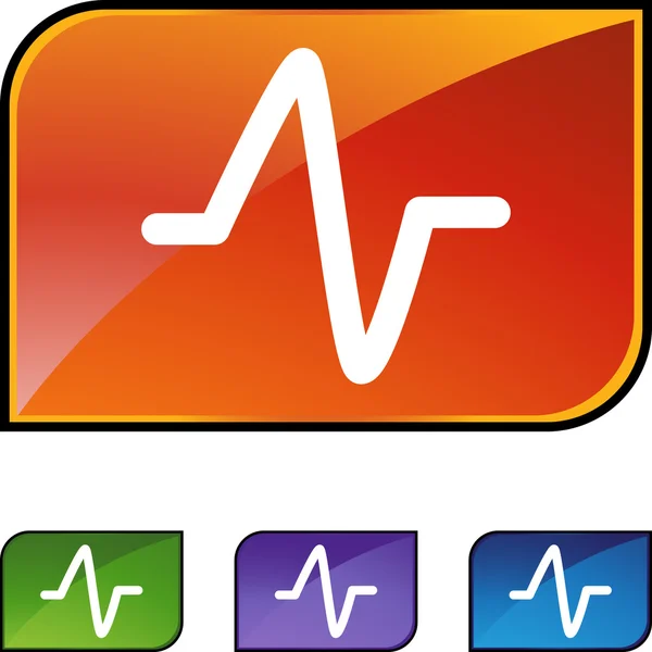 Icône web Heart Monitor — Image vectorielle