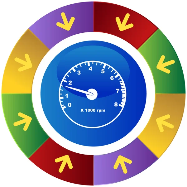 Tachometer web icon — Stock Vector