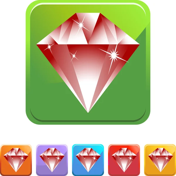 Icono web de rubí — Vector de stock